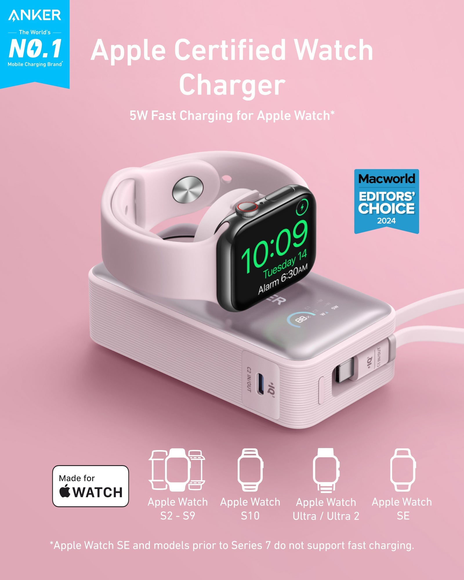 Apos Audio Anker Accessory Anker MagGo Power Bank (10K, 35W, For Apple Watch)