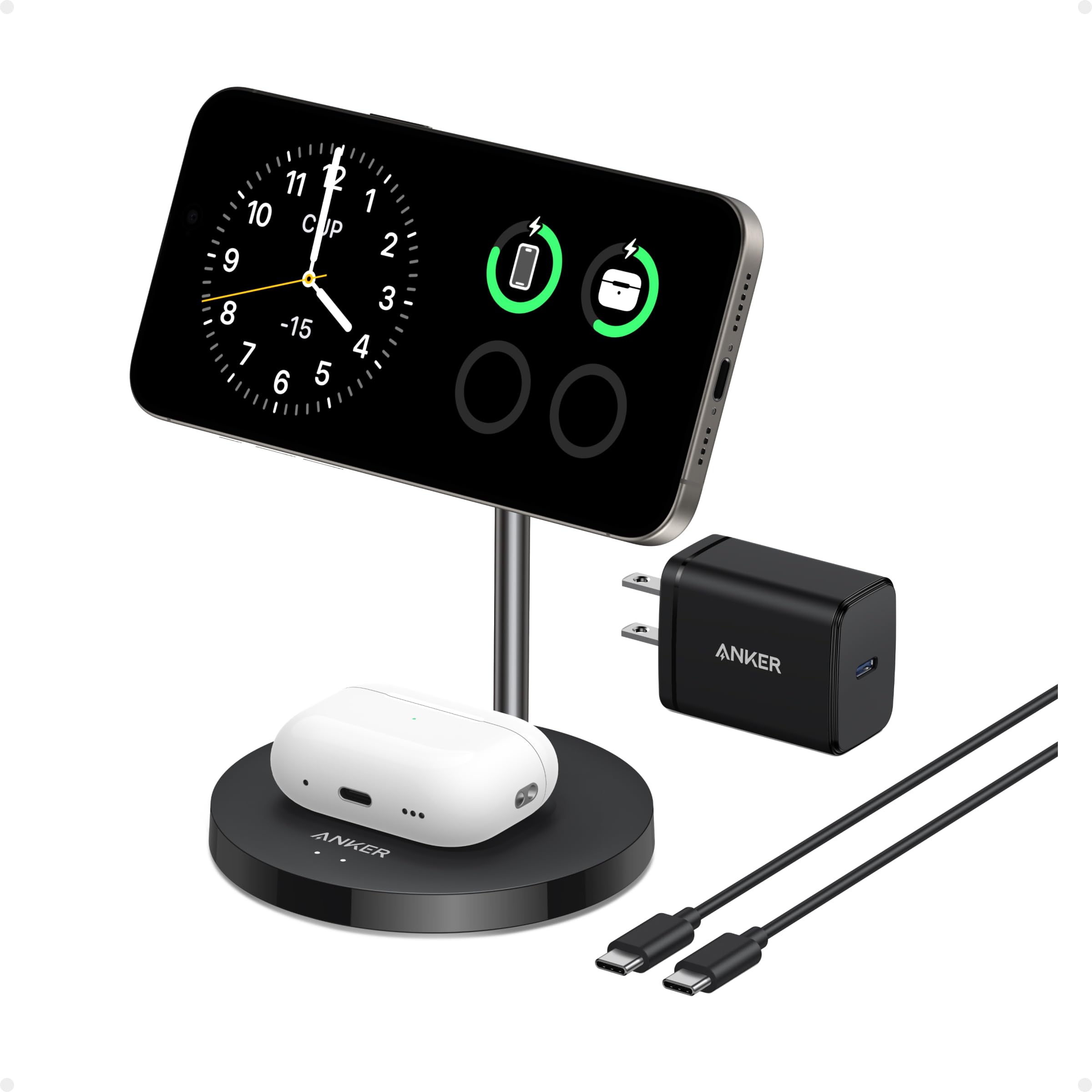 Apos Audio Anker Accessory Anker MagGo Wireless Charger (2-in-1 Stand) BOA Black Stone