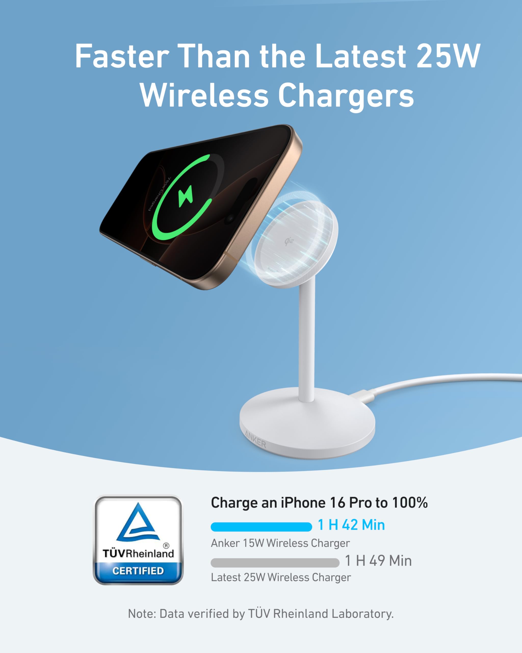 Apos Audio Anker Accessory Anker MagGo Wireless Charger (Stand) with Adapter and Cable BOA