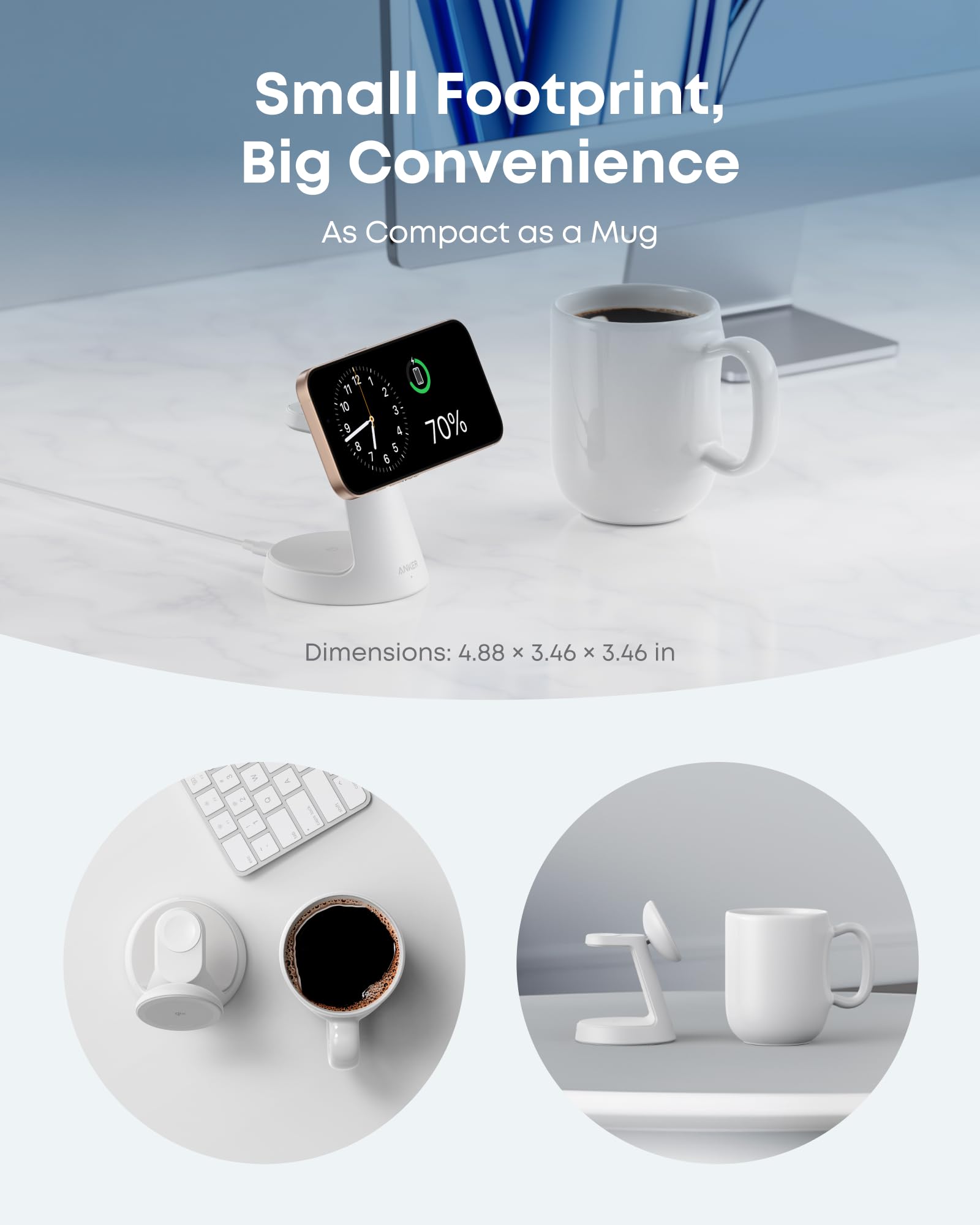 Apos Audio Anker Accessory Anker MagGo Wireless Charging Station (3-in-1, Dock Stand)