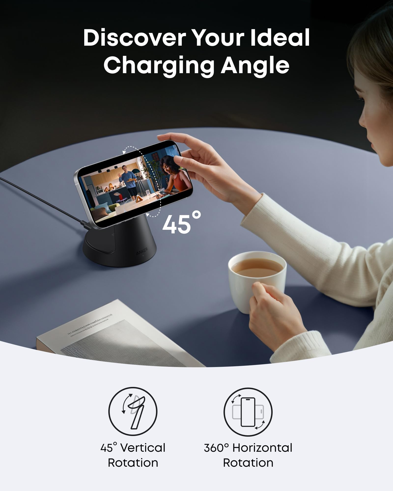 Apos Audio Anker Accessory Anker MagGo Wireless Charging Station (3-in-1, Dock Stand)
