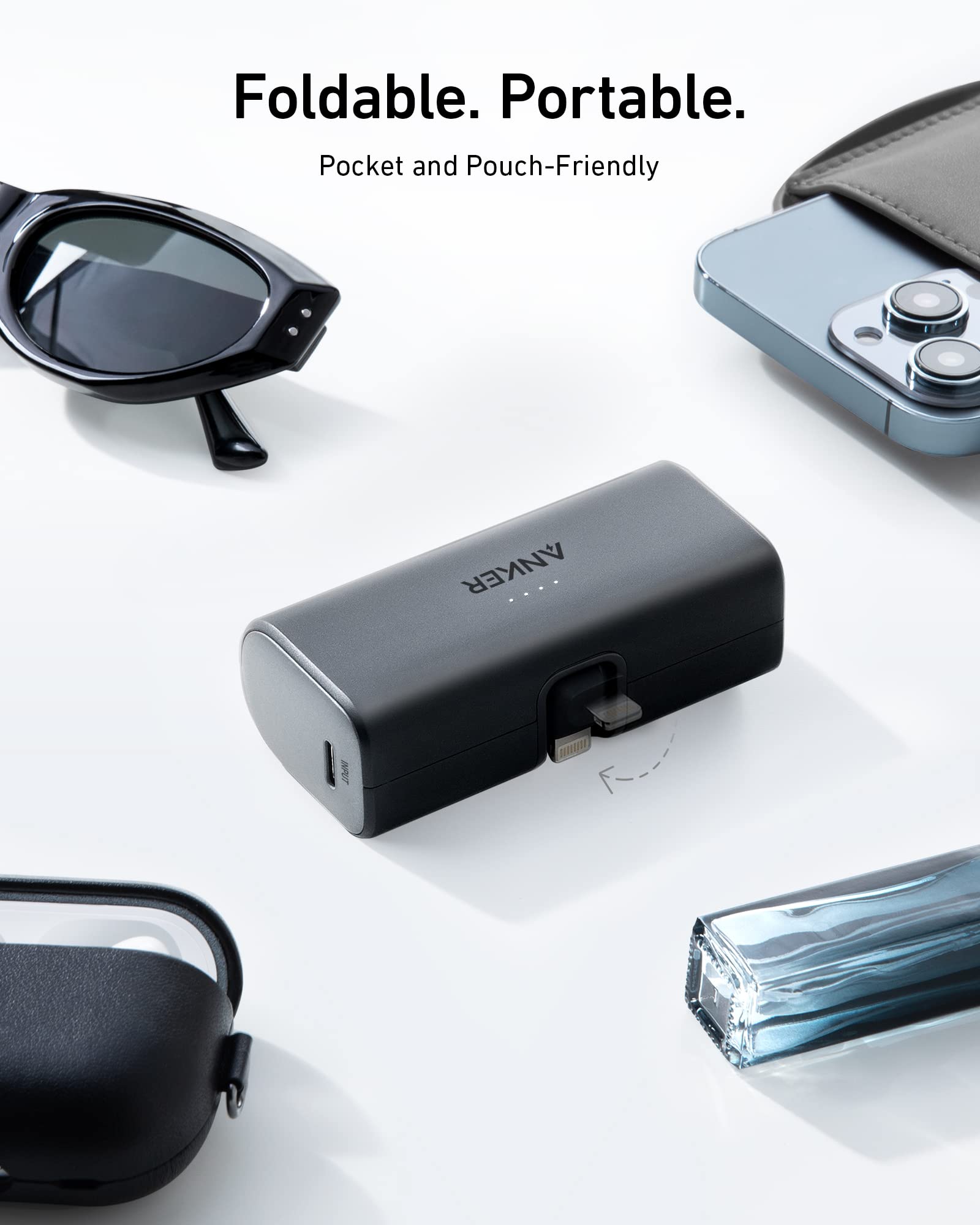 Apos Audio Anker Accessory Anker Nano Power Bank (12W, Built-In Lightning Connector)