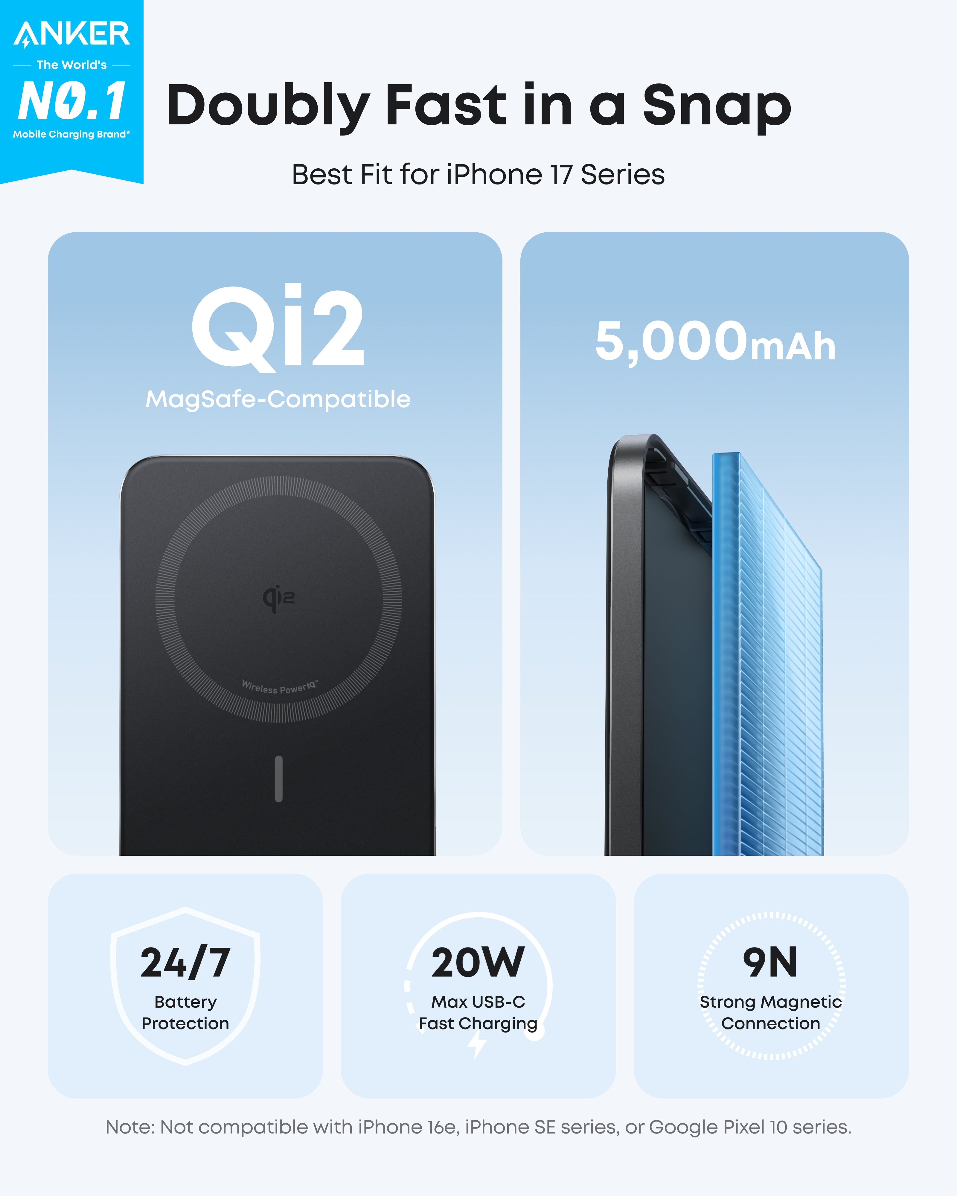 Apos Audio Anker Accessory Anker Nano Power Bank (5K, MagGo, Slim)