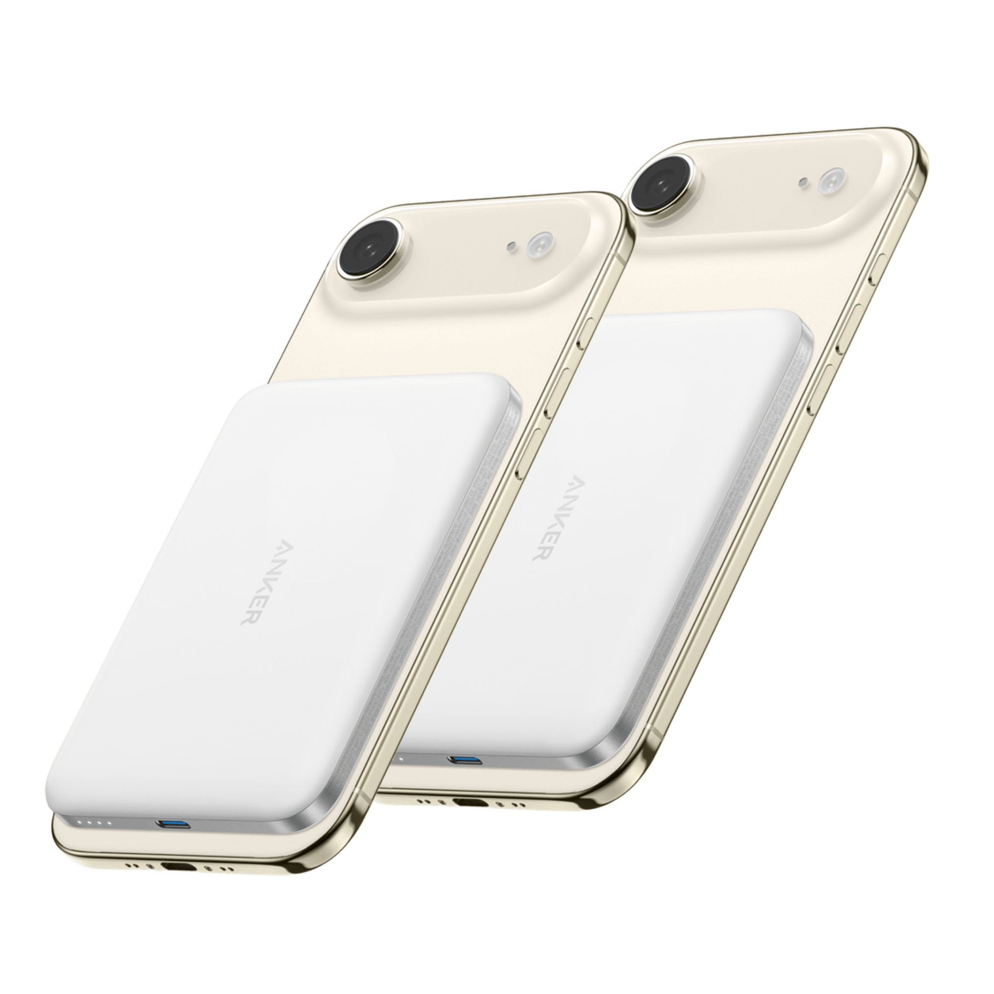 Apos Audio Anker Accessory Anker Nano Power Bank (5K, MagGo, Slim) Aurora White | 2-Pack