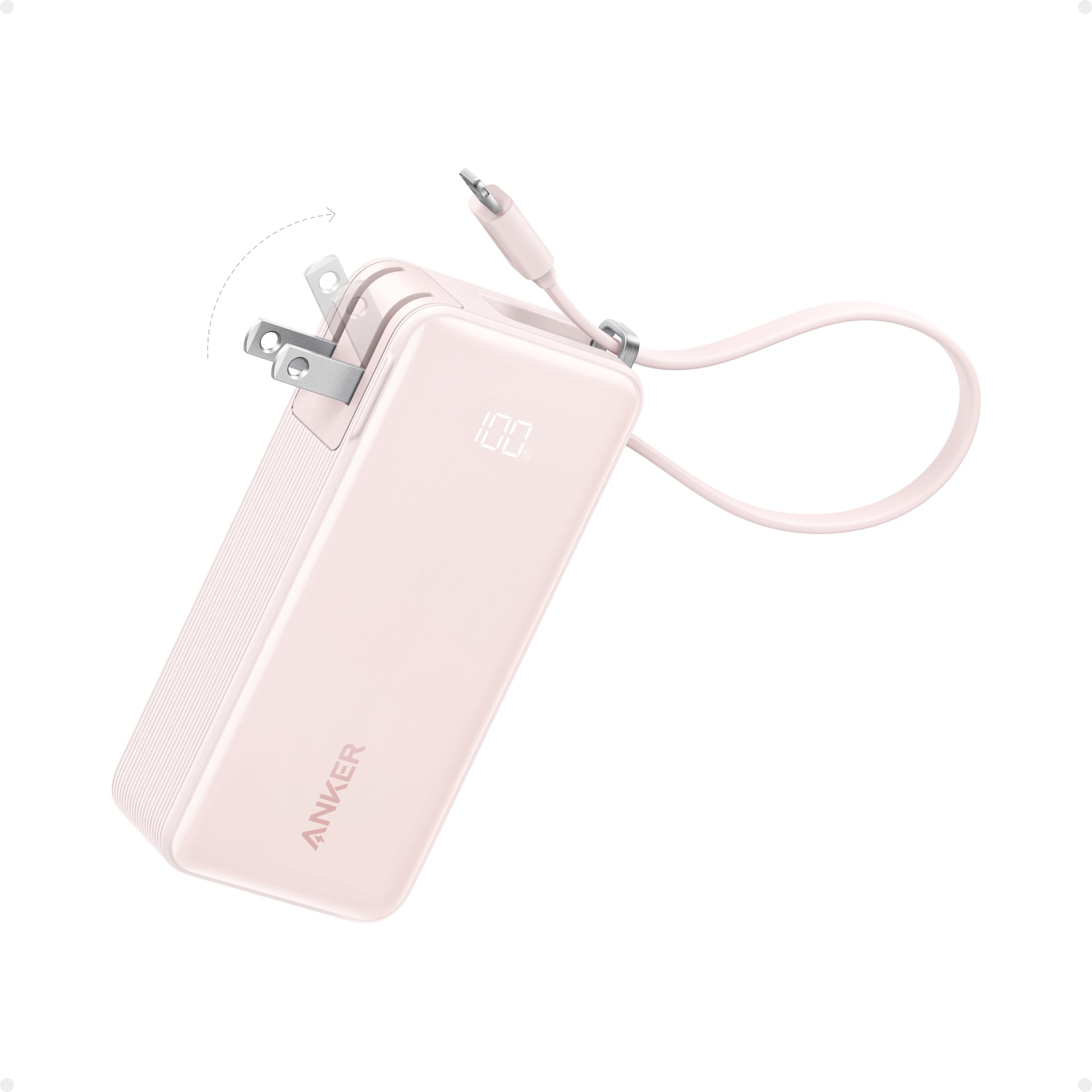 Apos Audio Anker Accessory Anker Power Bank (10K, Fusion, Built-In Cable)