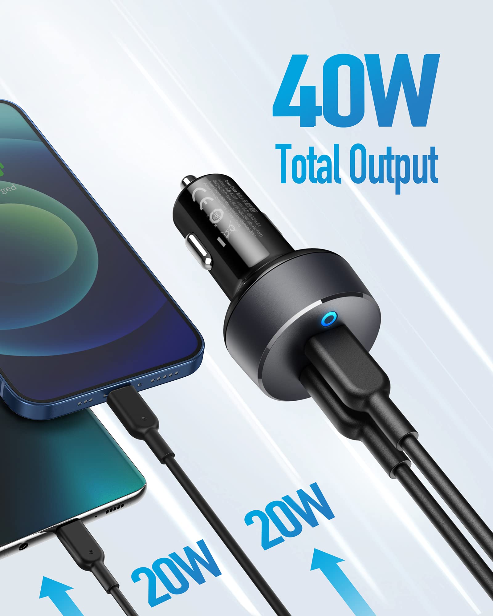 Apos Audio Anker Accessory Anker PowerDrive III Duo USB-C Car Charger
