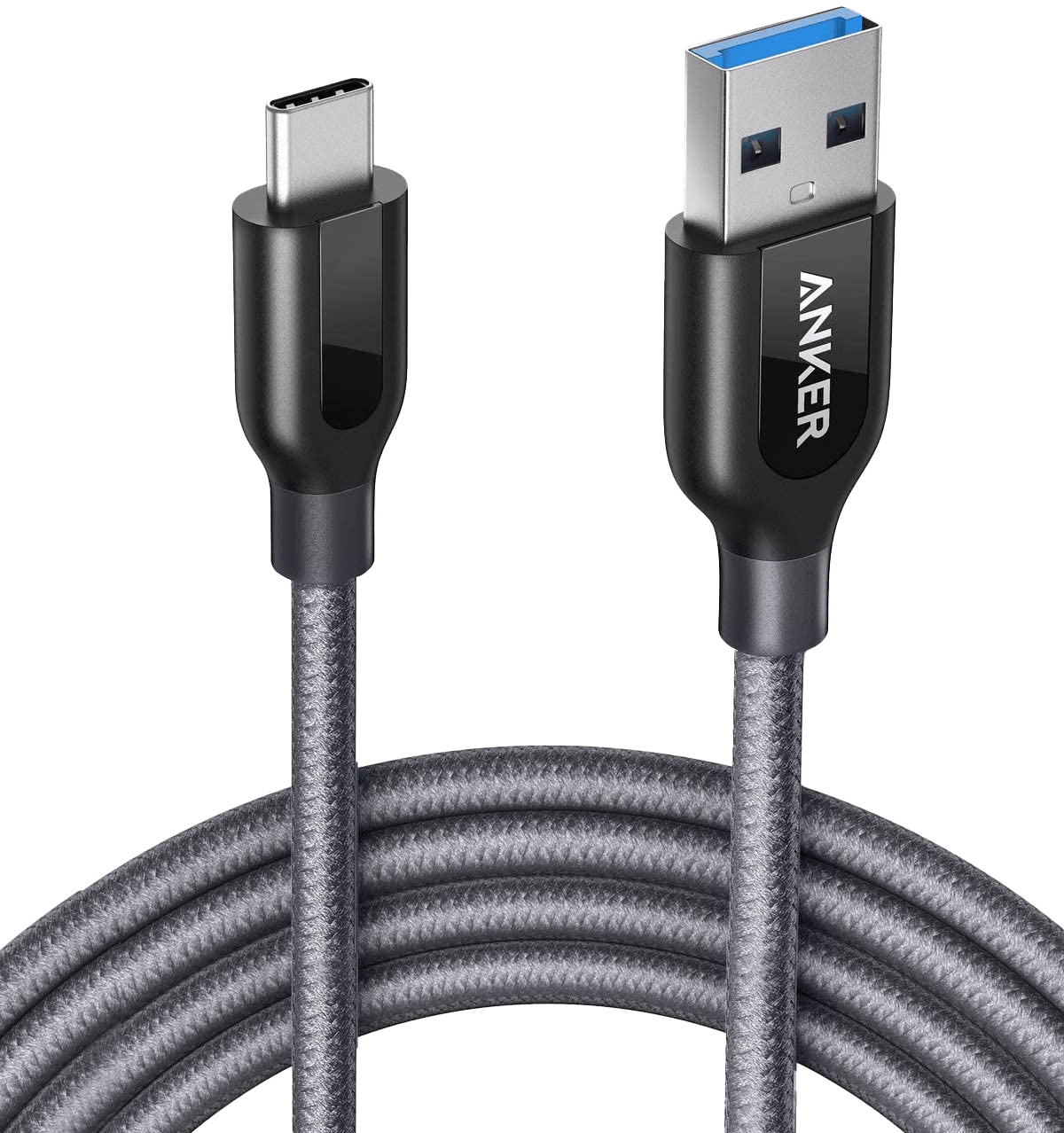 Apos Audio Anker Accessory Anker Powerline+ USB C to USB 3.0 Cable (3 ft, 6 ft) Grey / 6ft
