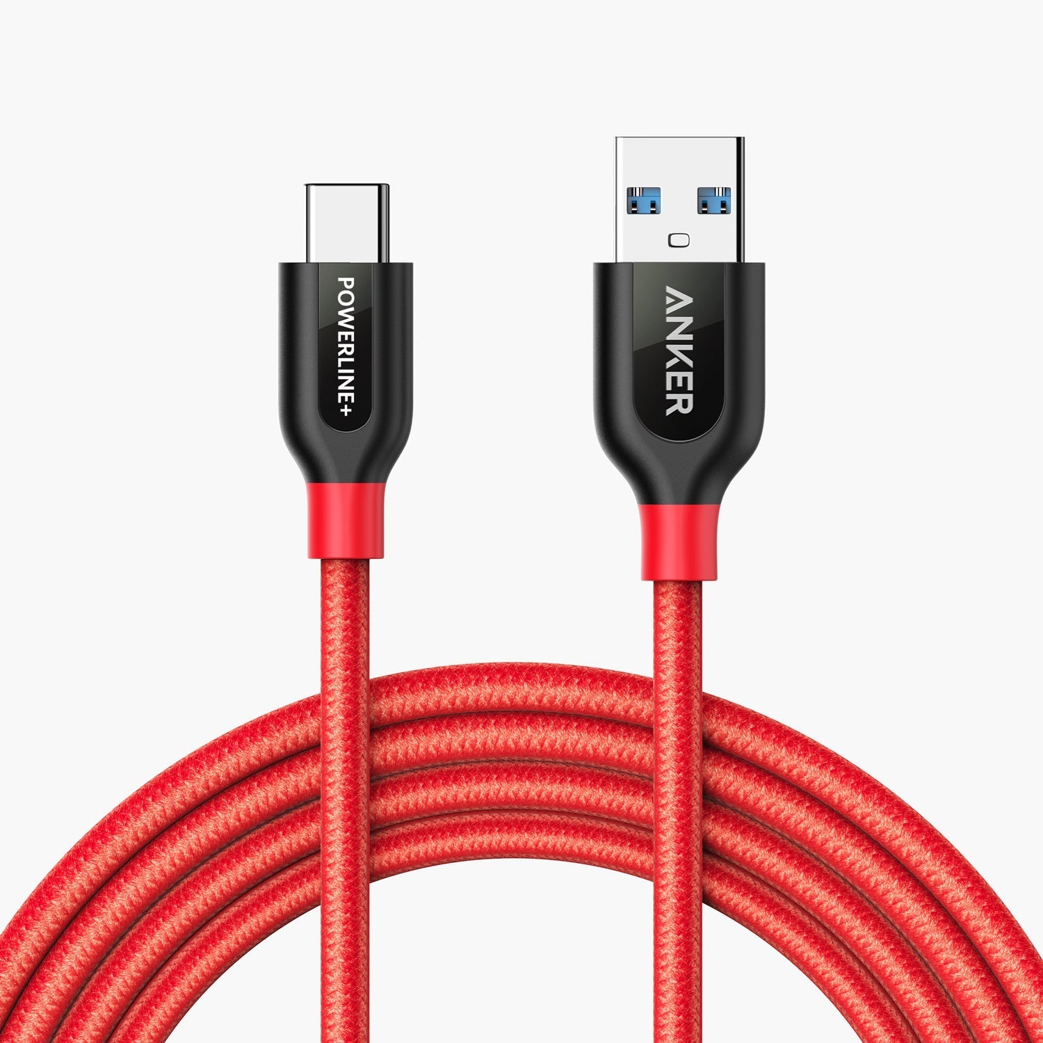 Apos Audio Anker Accessory Anker Powerline+ USB C to USB 3.0 Cable (3 ft, 6 ft) Red / 6ft