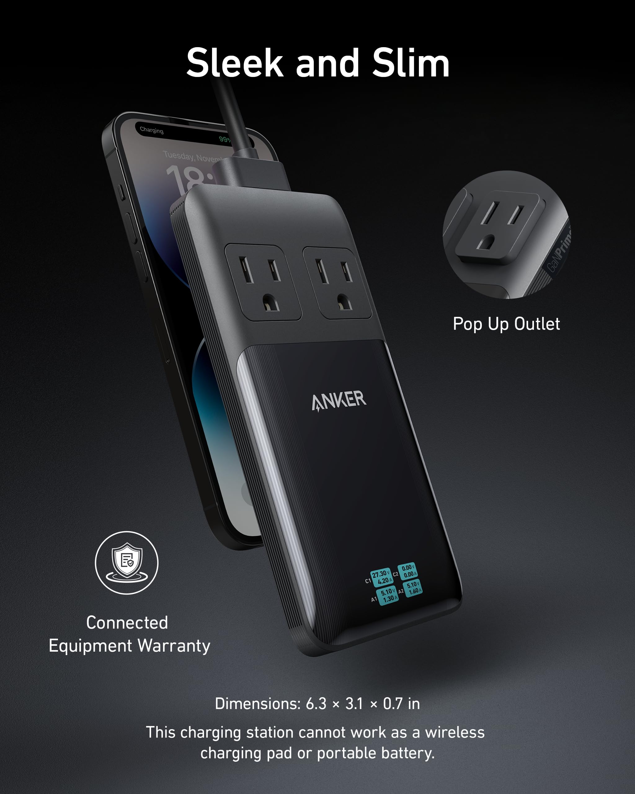 Apos Audio Anker Accessory Anker Prime 6-in-1 Charging Station (140W)