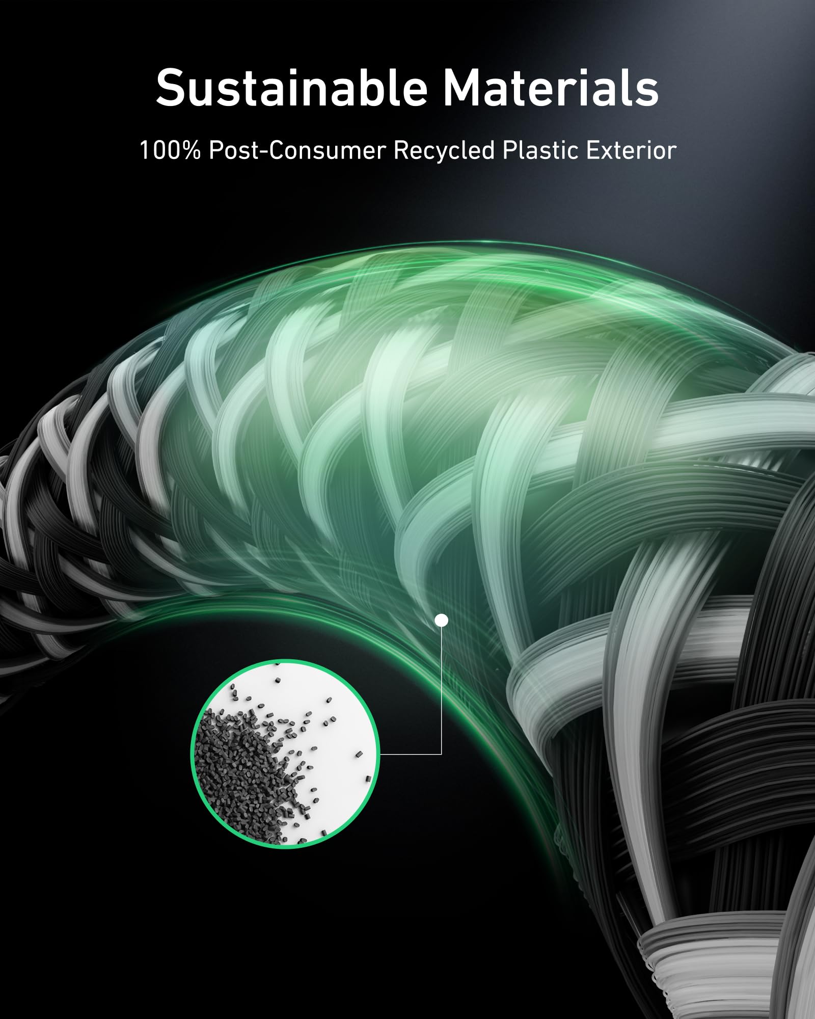 Apos Audio Anker Accessory Anker Prime USB-C to USB-C Cable (240W, Upcycled-Braided)