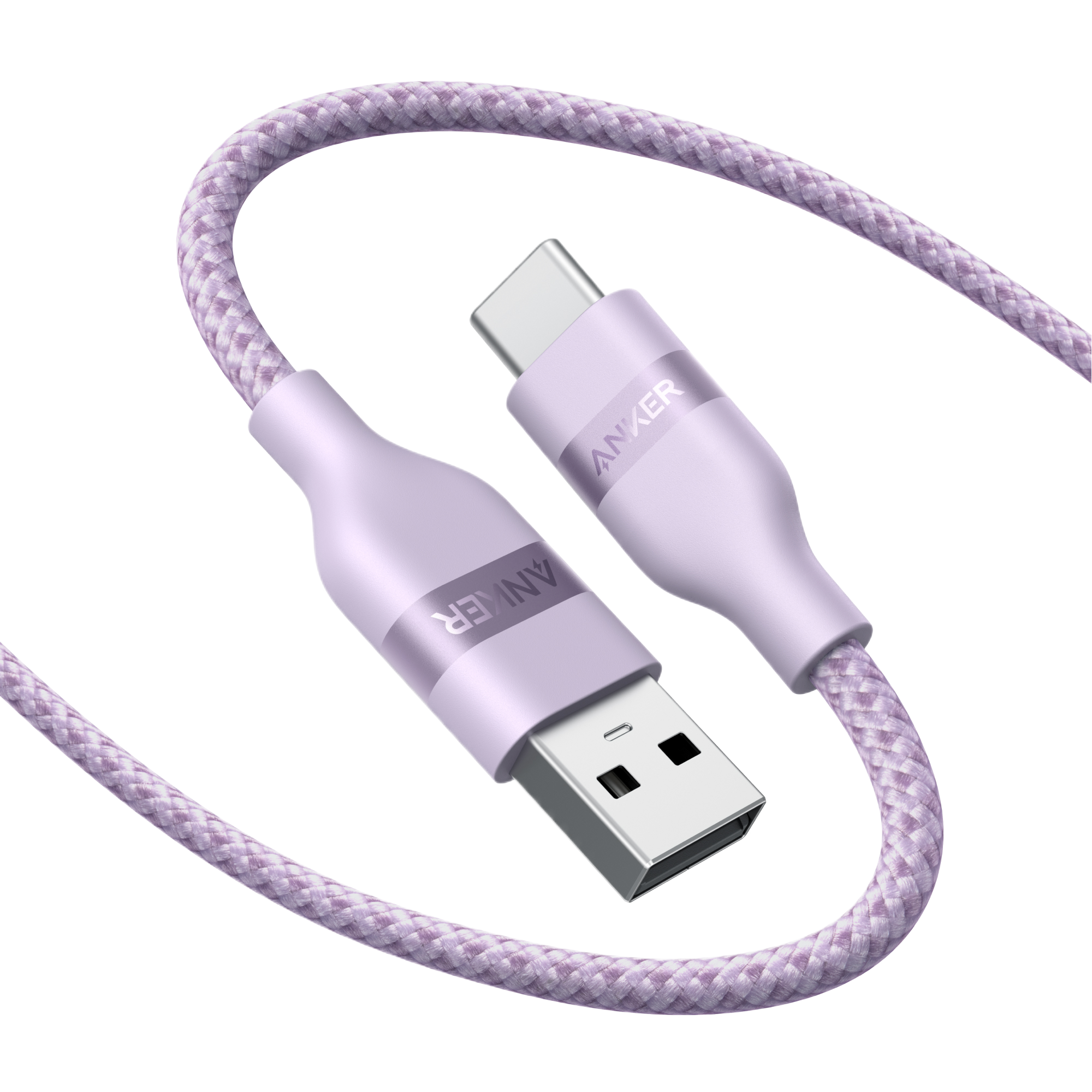 Apos Audio Anker Accessory Anker USB-A to USB-C Cable (3 ft/6 ft, Upcycled-Braided) Violet / 6 ft