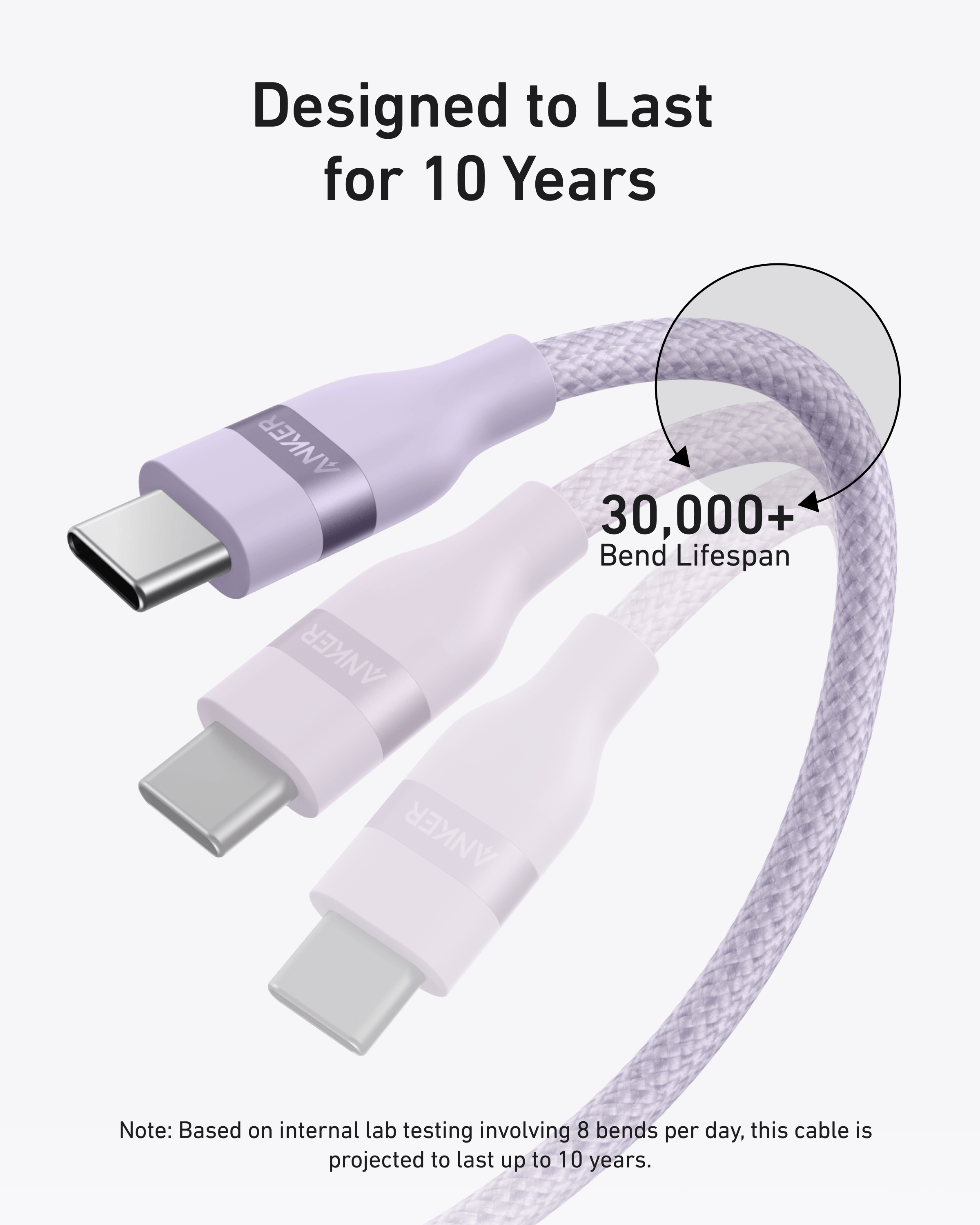 Apos Audio Anker Accessory Anker USB-C to USB-C Cable (3 ft / 6 ft, 240W, Upcycled-Braided)