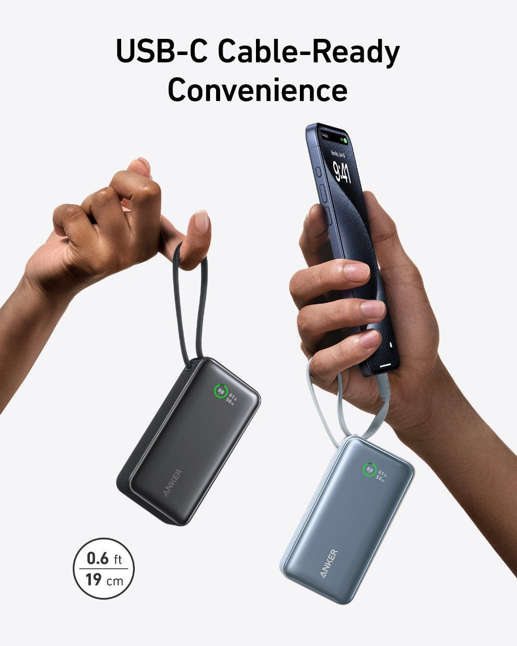 Apos Audio Anker charging only Anker Nano Power Bank (30W, Built-In USB-C Cable)