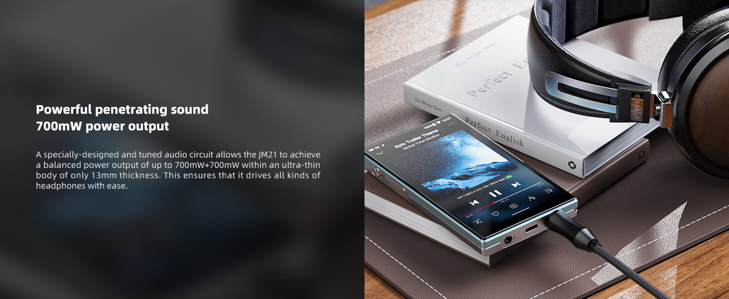 FiiO x JadeAudio JM21 Android 13 Hi-Res Music Player