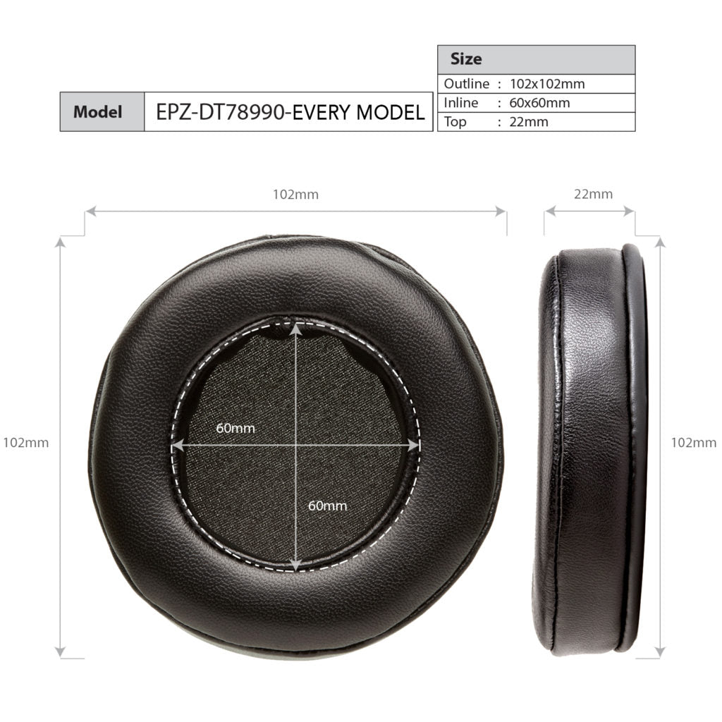 Apos Audio Apos Dekoni Audio EPZ-DT78990-ELVL Replacement Ear Pads for Beyerdynamic DT and AKG K Series Elite Velour