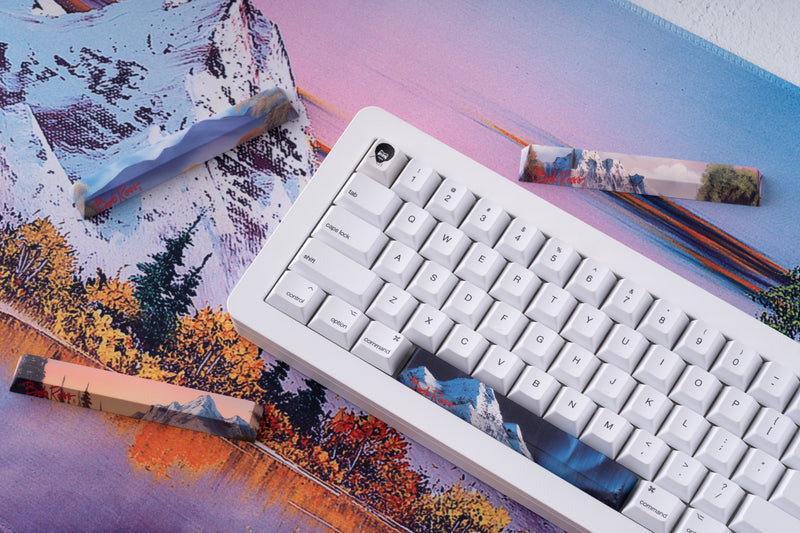 Apos x Bob Ross Panoramic Scenic Keycaps