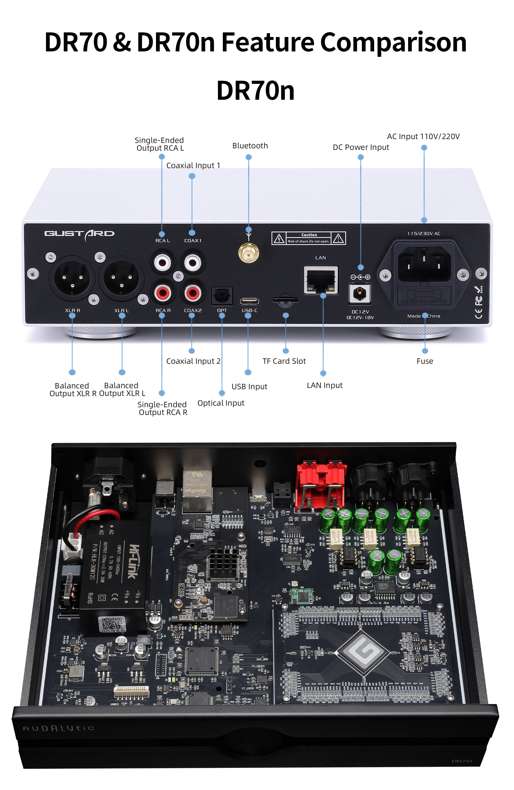 Audalytic DAC-DR70/DR70N R2R Streaming DAC