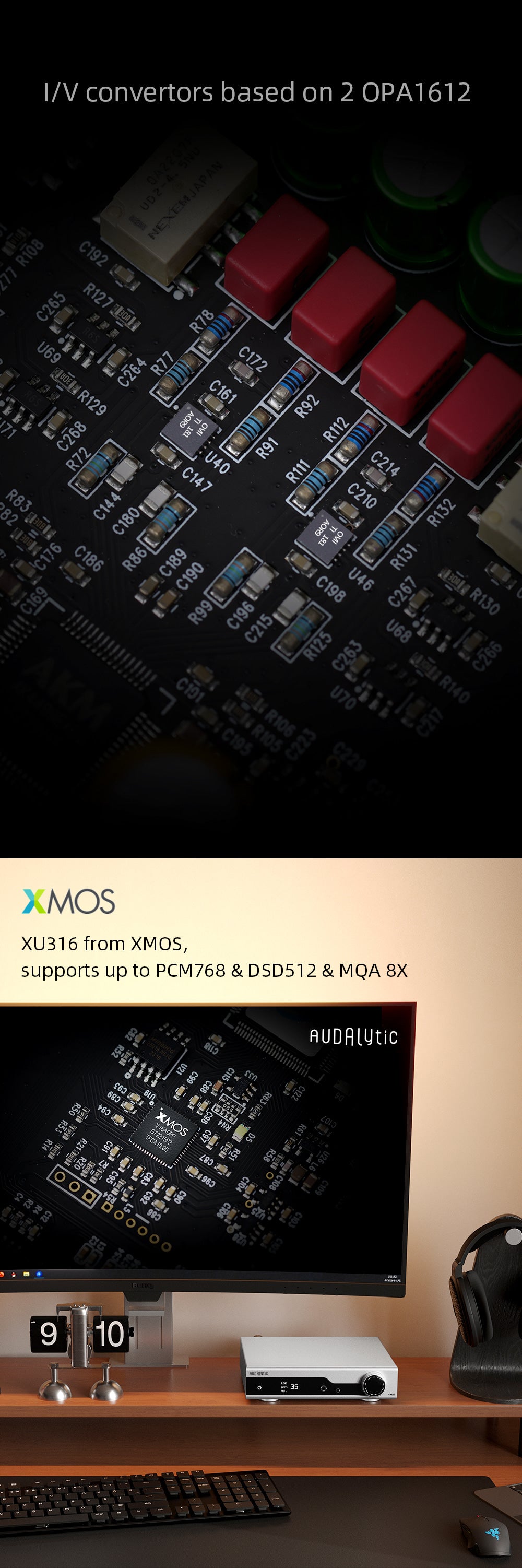 Apos Audio Audalytic Streaming Media Player Adualytic AH90 Streamer/DAC/Headphone Amp