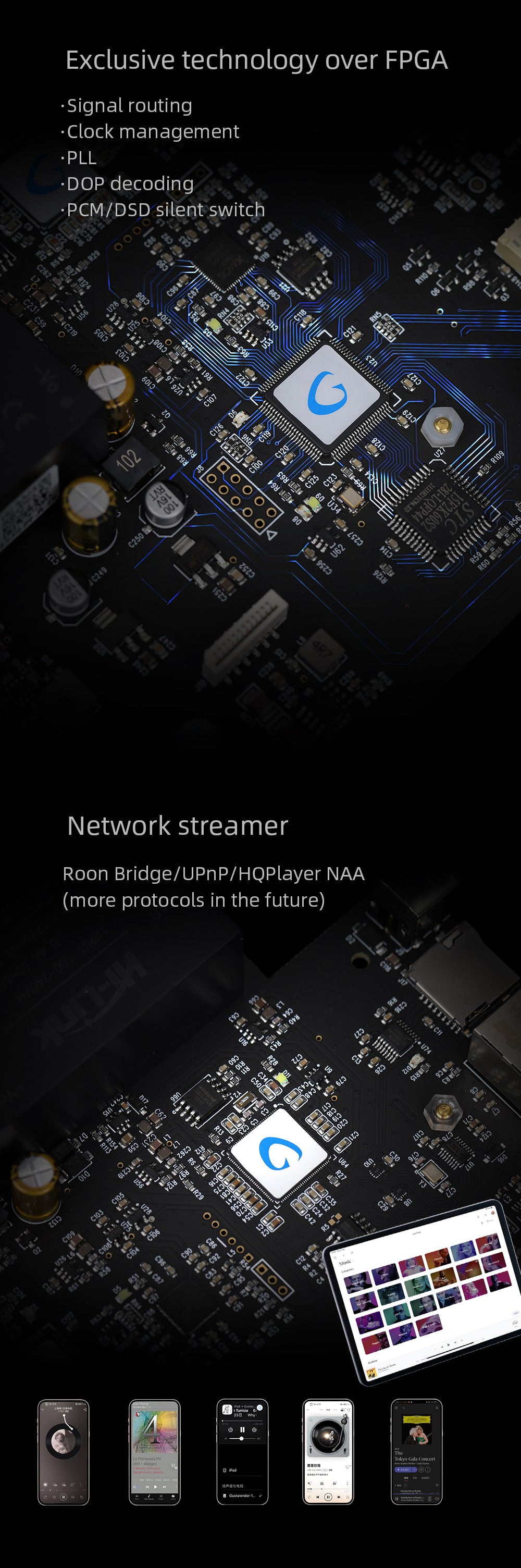 Apos Audio Audalytic Streaming Media Player Adualytic AH90 Streamer/DAC/Headphone Amp