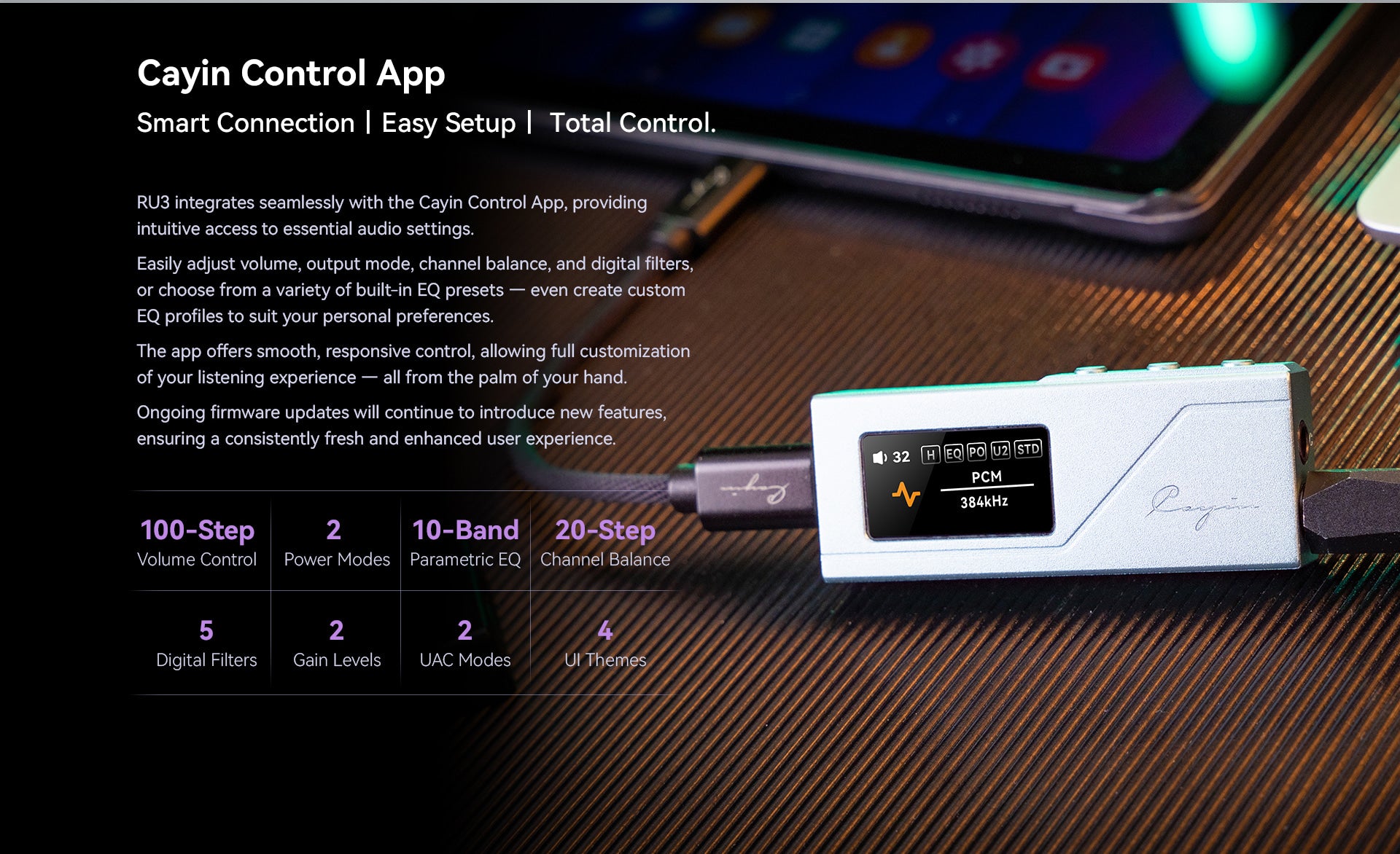Apos Audio Cayin DAC (Digital-to-Analog Converter) Cayin RU3 Portable USB DAC/Amp