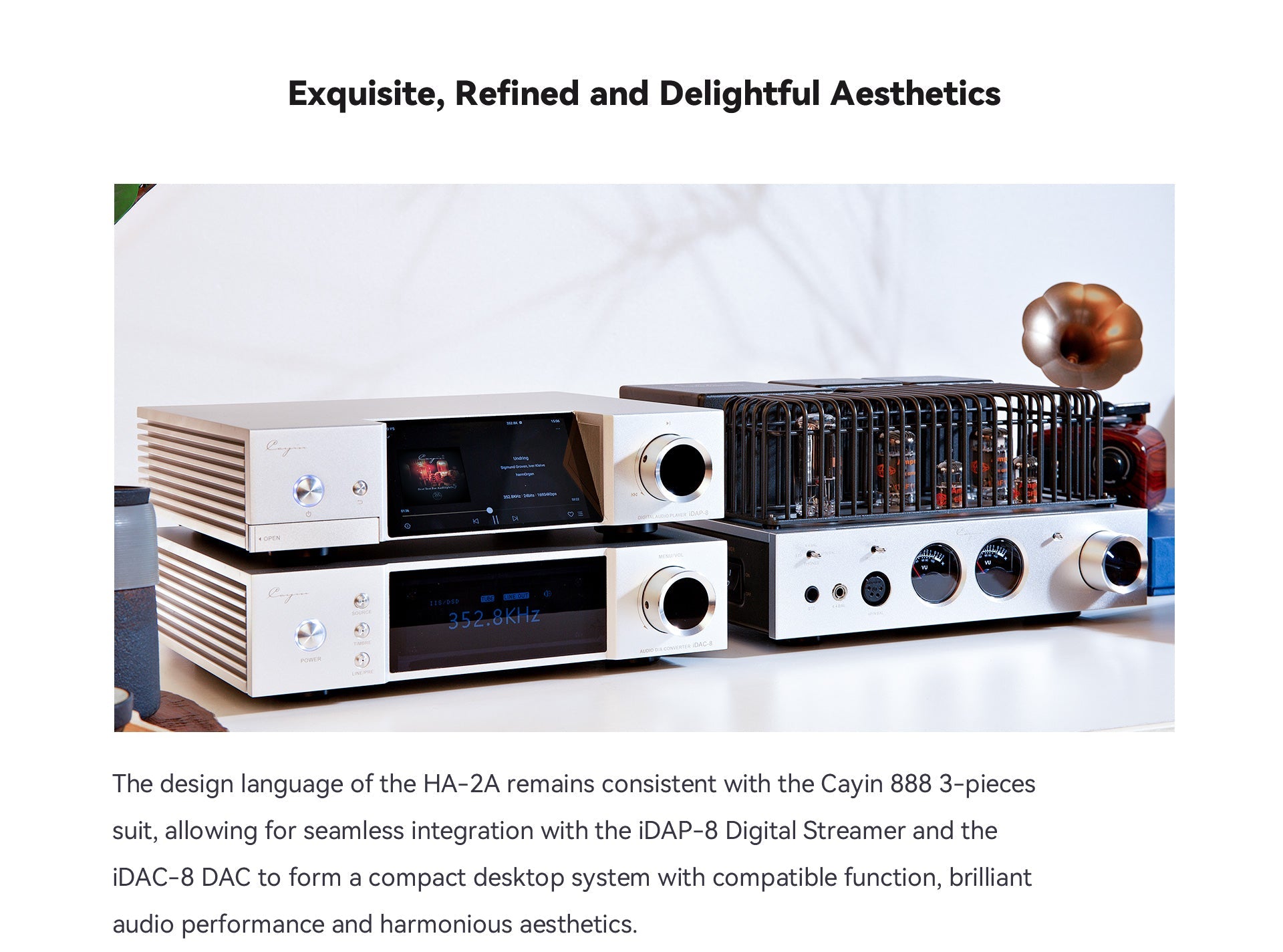 Apos Audio Cayin Headphone Amp (Tube) Cayin HA-2A Desktop Tube Headphone Amplifier