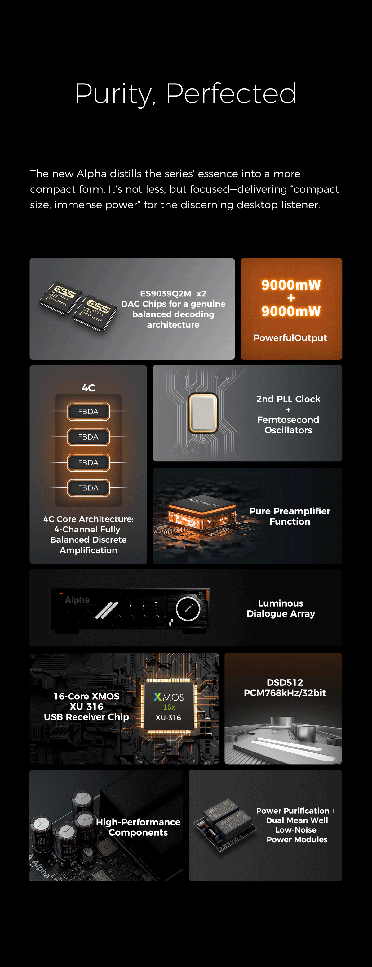 Apos Audio D&A Headphone DAC/Amp D&A Alpha Hi-Res DAC & Headphone Amp