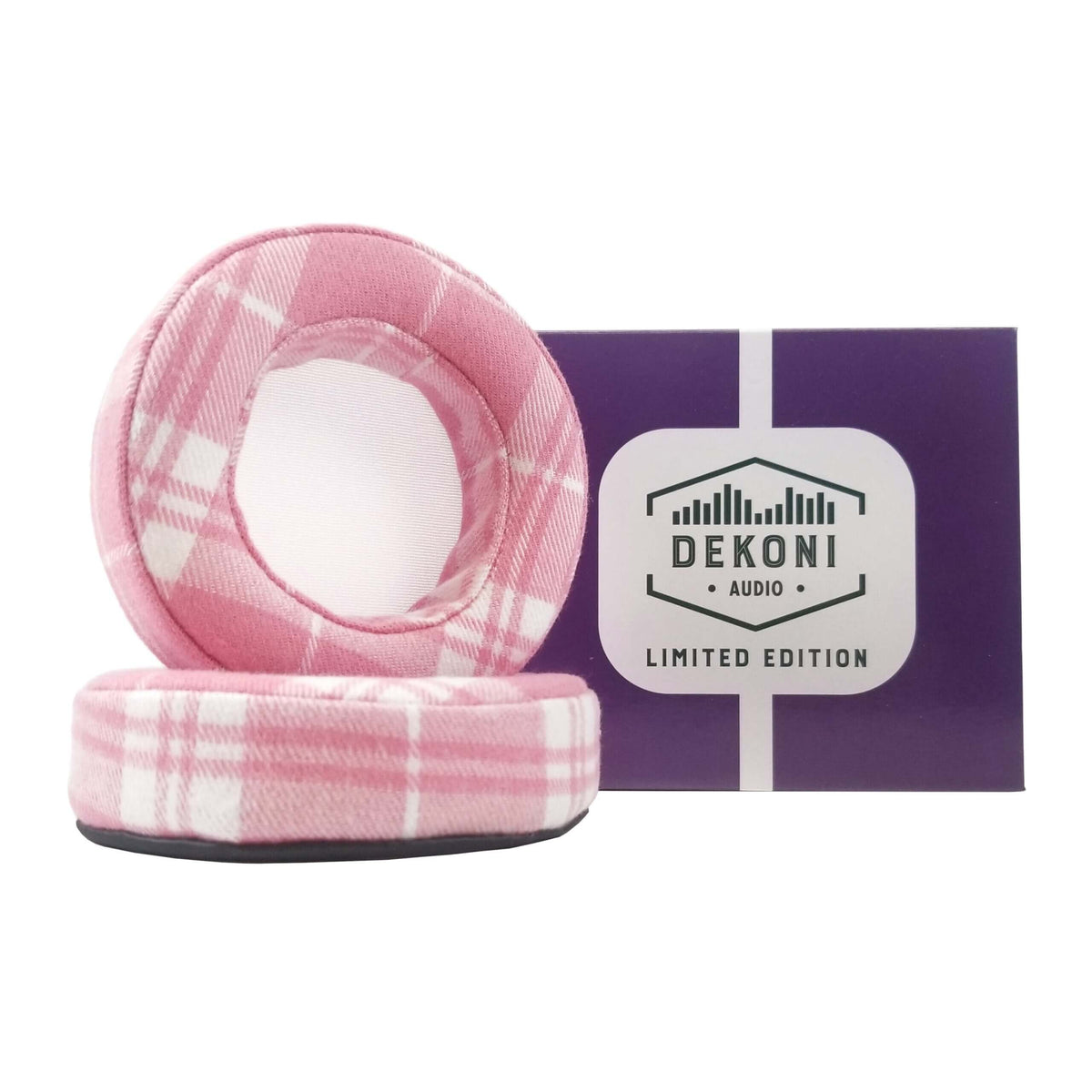 Apos Audio Dekoni Accessory Universal Fit 100mm Replacement Earpads (Fits Beyerdynamic, AKG & More) Pink Flannel / New