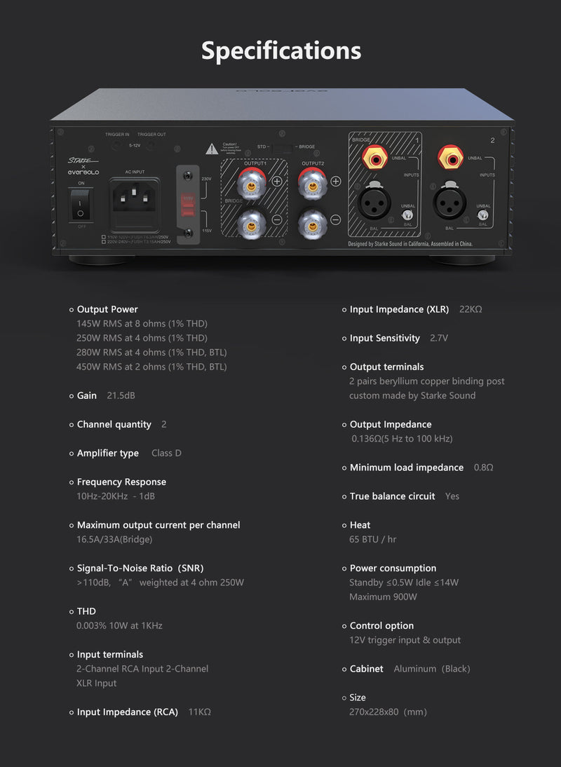 Apos Audio Eversolo Headphone DAC/Amp Eversolo AMP-F2 Power Amplifier