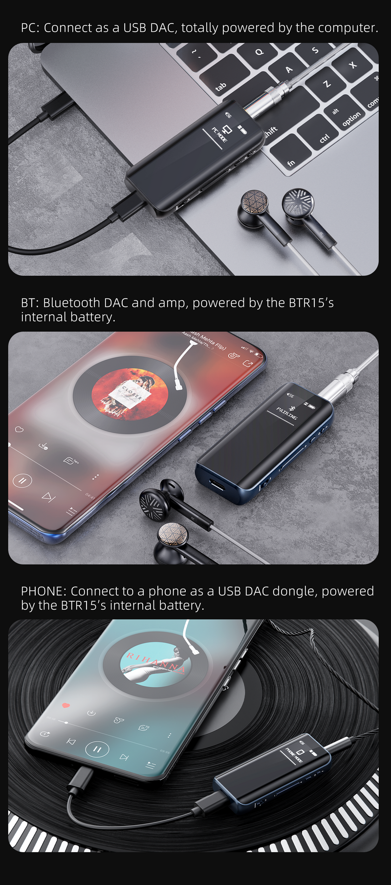 FiiO BTR15 Portable Hi Fi Bluetooth DAC Amp Apos