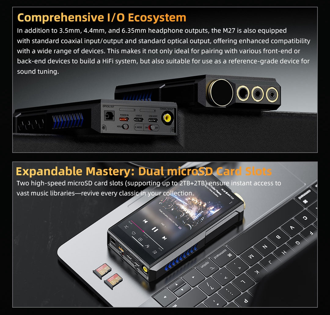 Apos Audio FiiO Headphone DAC/Amp FiiO M27 Reference-Class Portable Smart HIFI Player