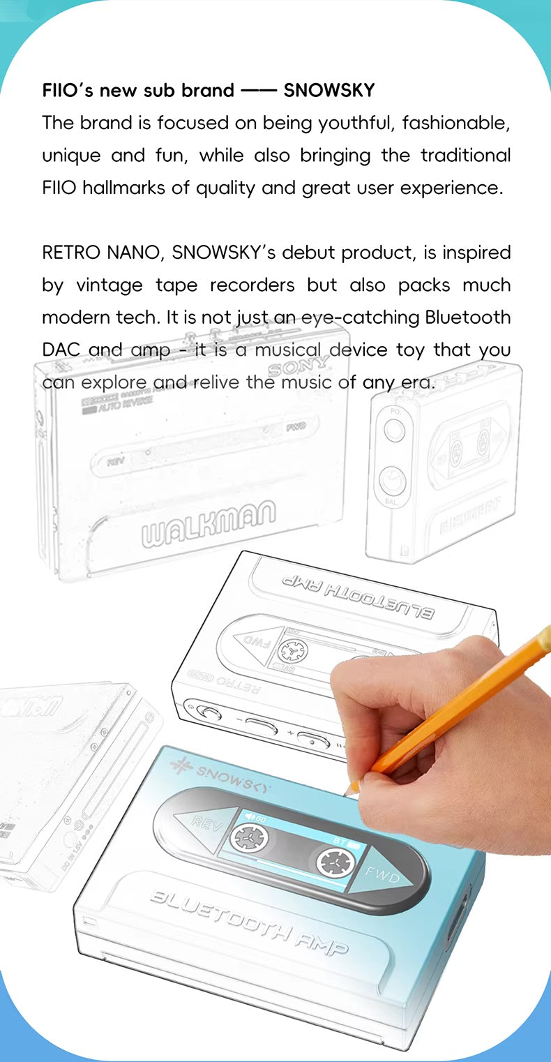 Apos Audio FiiO Headphone DAC/Amp FiiO Snowsky RETRO NANO Bluetooth DAC and Headphone Amplifier