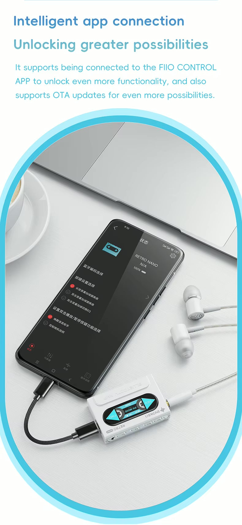 FiiO Snowsky RETRO NANO Bluetooth DAC and Headphone Amplifier (Apos Ce