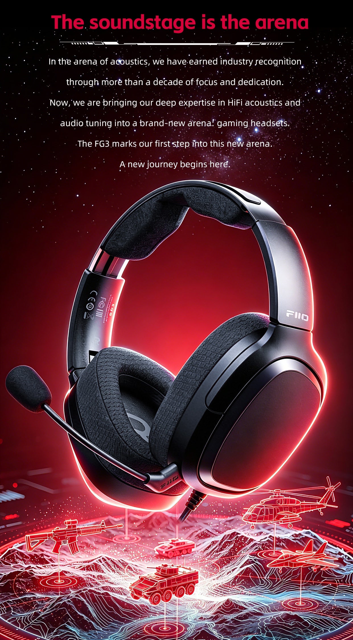 Apos Audio FiiO Headphone FiiO FG3 Gaming Headphones