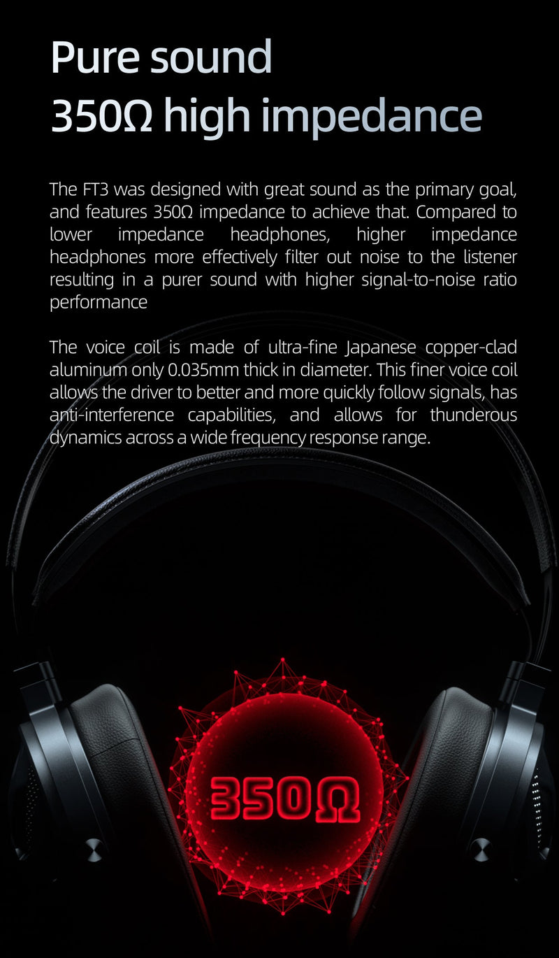 Apos Audio FiiO Headphone FiiO FT3 Large Dynamic Over-Ear Headphones (Apos Certified)