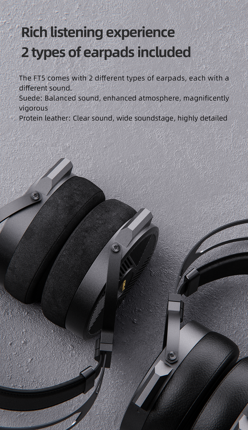 Apos Audio FiiO Headphone FiiO FT5 90mm Open Back Planar Magnetic Headphones