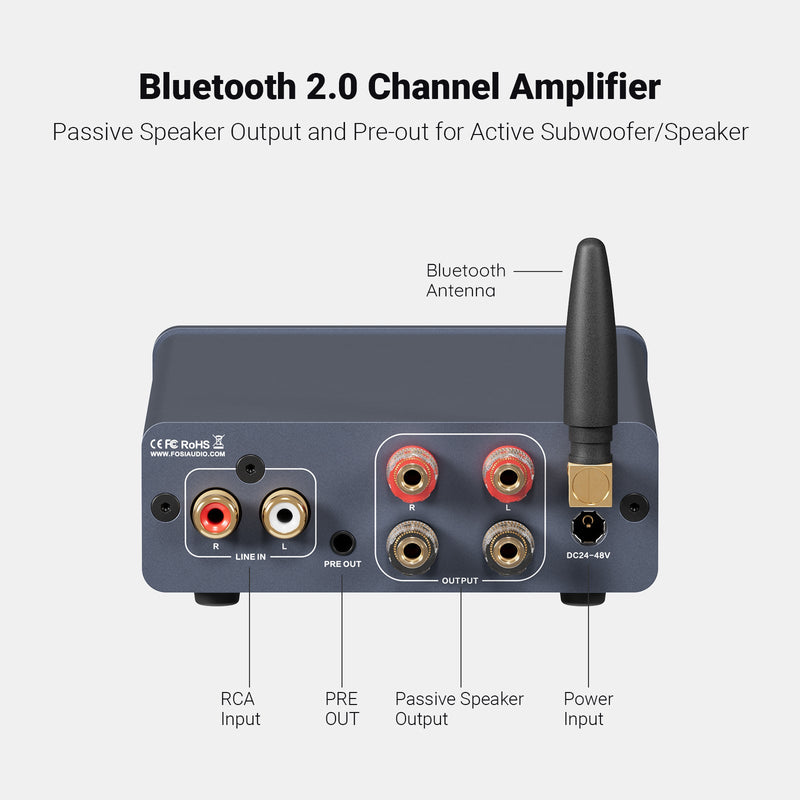 Apos Audio Fosi Audio Headphone DAC/Amp Fosi Audio BT20A Pro 2-Channel Bluetooth Power Amplifier