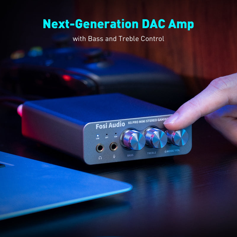 Apos Audio Fosi Audio Headphone DAC/Amp Fosi Audio K5 Pro Gaming DAC/ Headphone Amplifier
