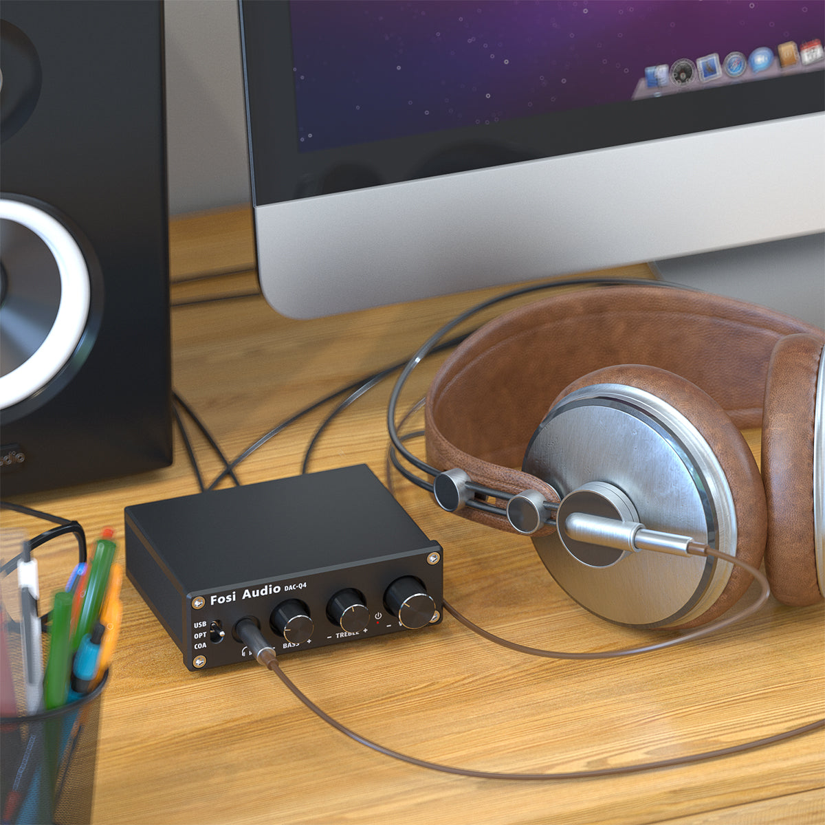 Apos Audio Fosi Audio Headphone DAC/Amp Fosi Audio Q4 Mini Stereo Gaming DAC & Headphone Amplifier Audio