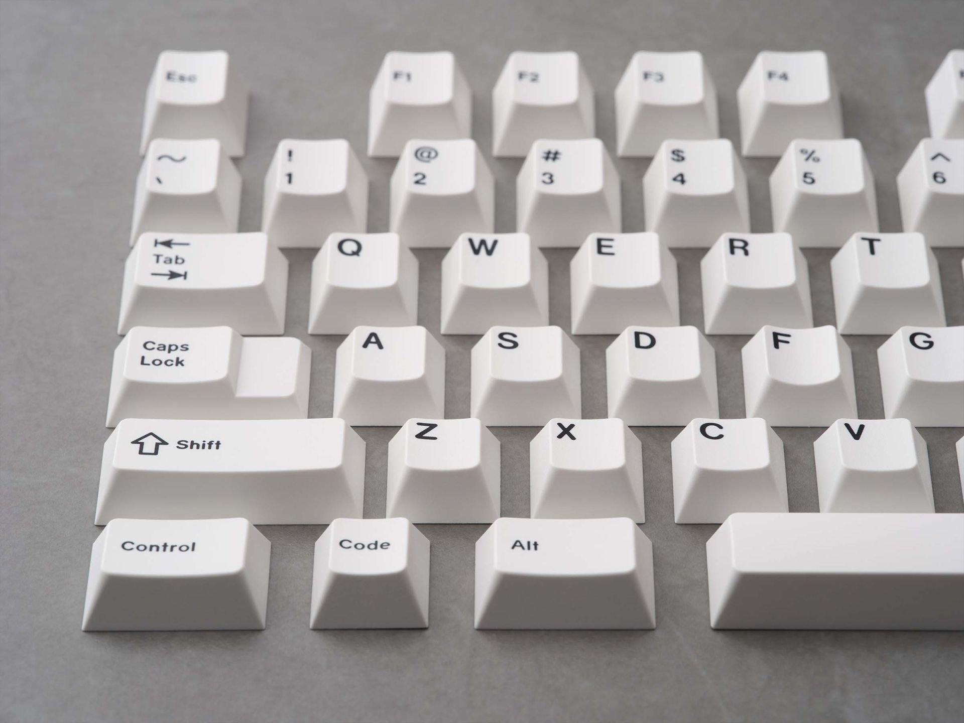 Apos Audio GMK Keycaps GMK BoW Keycap Set (Black on White) Grande Base Kit