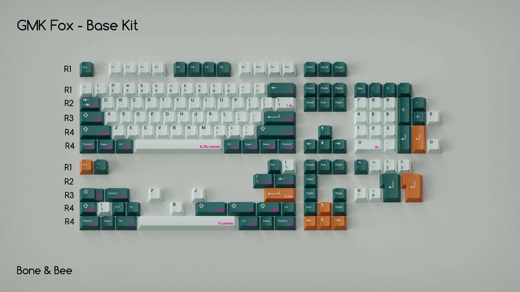 Apos Audio GMK Keycaps GMK Fox Keycap Set