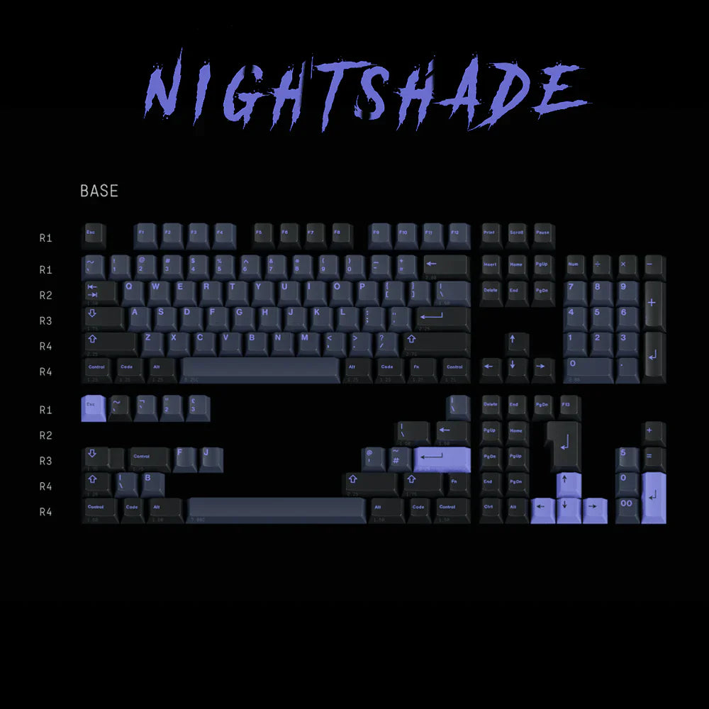 Apos Audio GMK Keycaps GMK Nightshade Keycap Set Base Kit