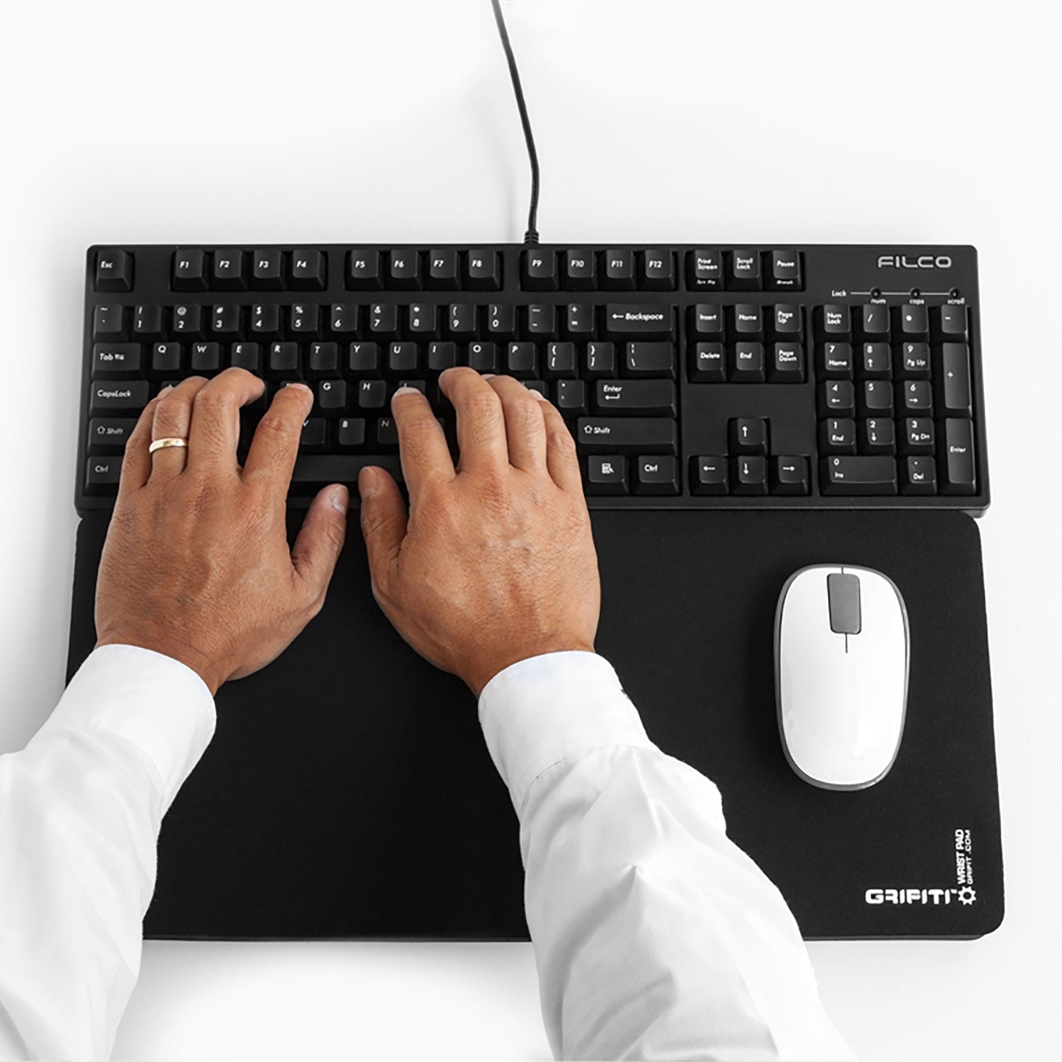 Apos Audio Grifiti Fat Wrist Pad Grifiti Fat Wrist Pad 17 x 8 Super Wide Wrist Rest for Standard Mechanical Keyboards and Mice