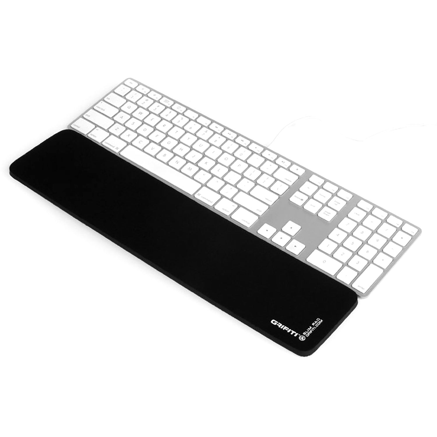 Apos Audio Grifiti Slim Wrist Pad Grifiti Slim Wrist Pad 17 Inch for Slim Profile Full Length Like Apple Wired Keyboard 17" x 4" x 0.25" Smooth Rubber Skin