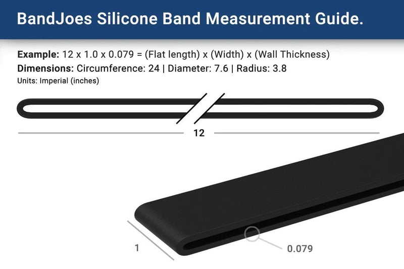 Apos Audio Grifiti Standard Silicone Band Grifiti Band Joes 12" x 1" x 0.08" Heavy-Duty Silicone Bands