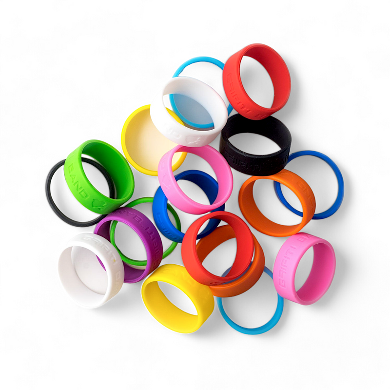 Apos Audio Grifiti Standard Silicone Band Grifiti Band Joes 2" x 0.5" x 4" Circumference, 1.25" Diameter Silicone Bands Assorted / 5 Pack (Price Per Pack)