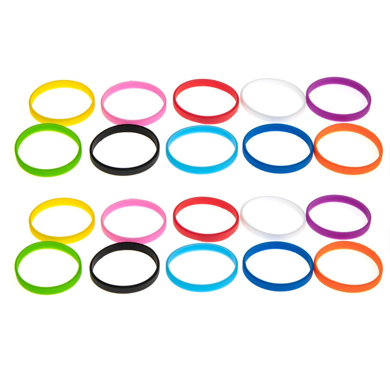 Apos Audio Grifiti Standard Silicone Band Grifiti Band Joes 3" x 0.25" x 0.079" Silicone Bands Assorted / 20 Pack