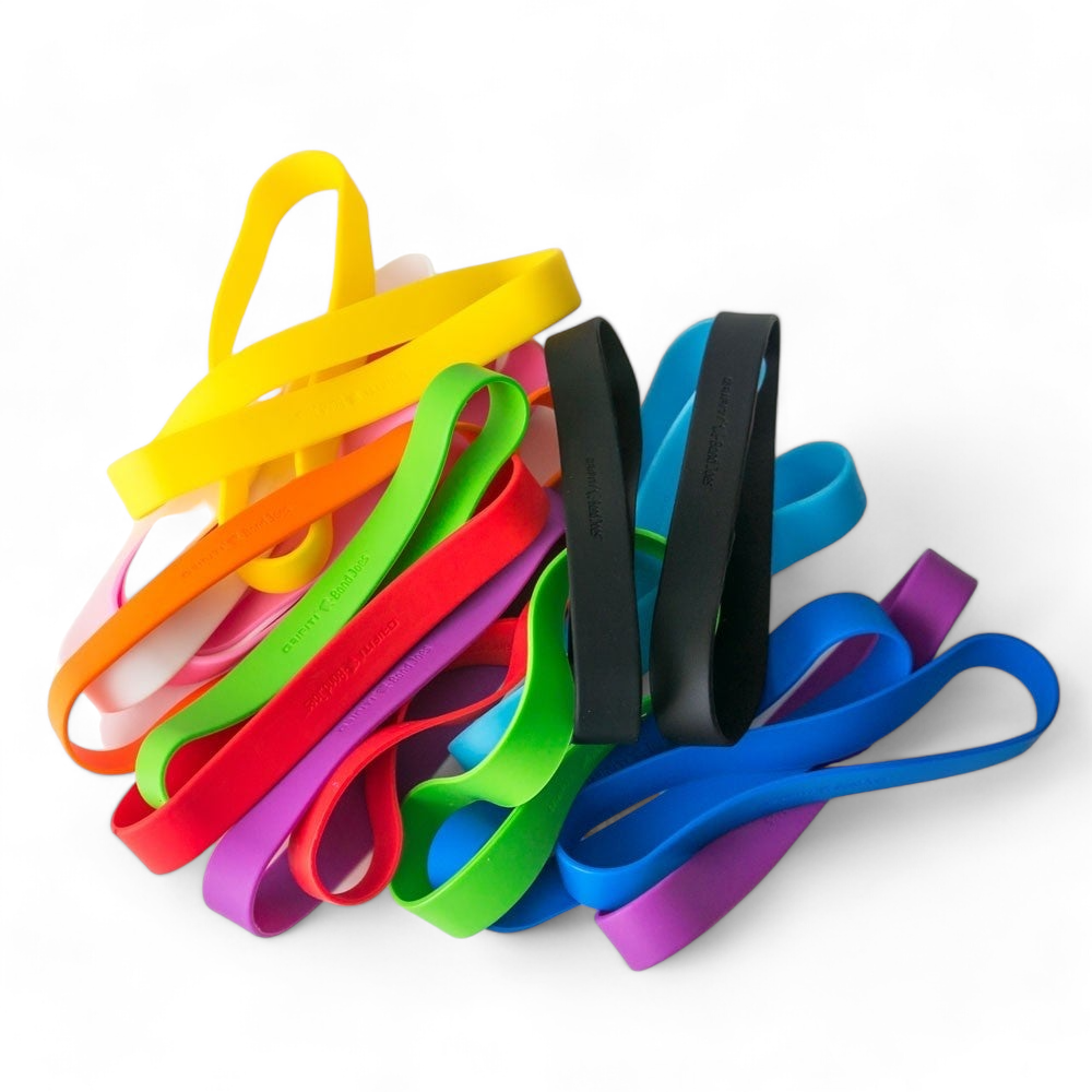 Apos Audio Grifiti Standard Silicone Band Grifiti Band Joes 6" x 0.75" and 12 Inch Circumference Silicone Bands - Versatile Silicone Rubber Bands for Chefs, Travel, Packing, and More