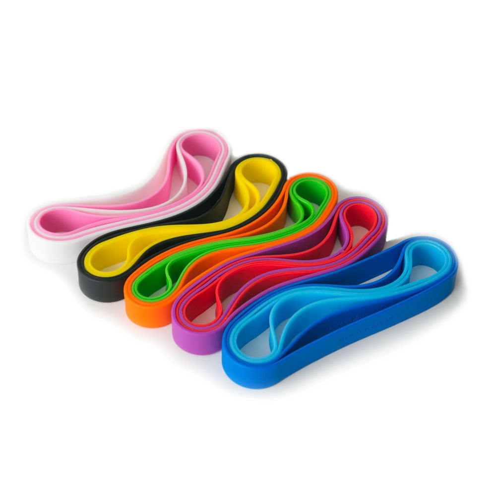 Apos Audio Grifiti Standard Silicone Band Grifiti Band Joes 7.5 x .75 inch 15" Circumference Silicone Bands Notebooks Cooking Boxes Outdoor Use Assorted / 20 Pack (price per pack)