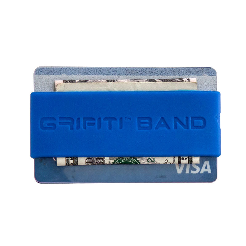 Apos Audio Grifiti Standard Silicone Band Grifiti Band Joes Horizontal Wallet Bands 3.25 x 1.25 in - Minimalist Silicone Bands for Cards, Cash, and Everyday Carry (EDC) 1pk / Blue