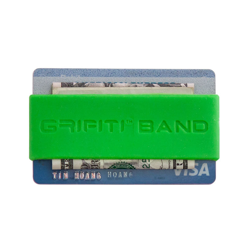 Apos Audio Grifiti Standard Silicone Band Grifiti Band Joes Horizontal Wallet Bands 3.25 x 1.25 in - Minimalist Silicone Bands for Cards, Cash, and Everyday Carry (EDC) 1pk / Green